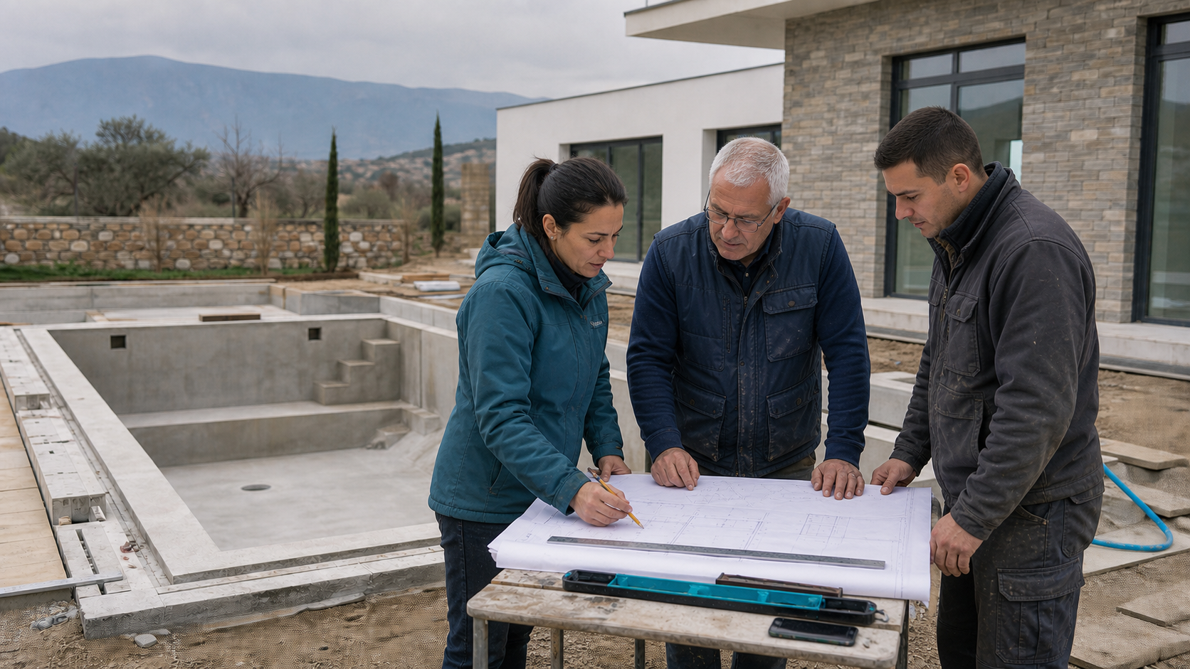 PoolMaster tim razmatra plan pored bazena u izgradnji